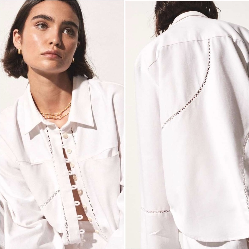 Maurie + Eve White Linen Two Piece Set NWT